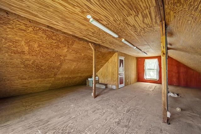 view of attic