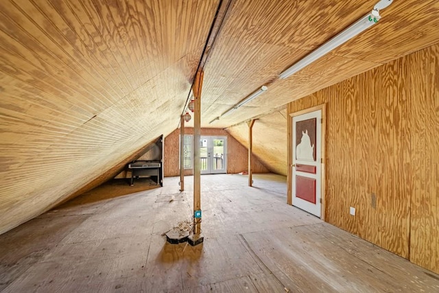 view of attic