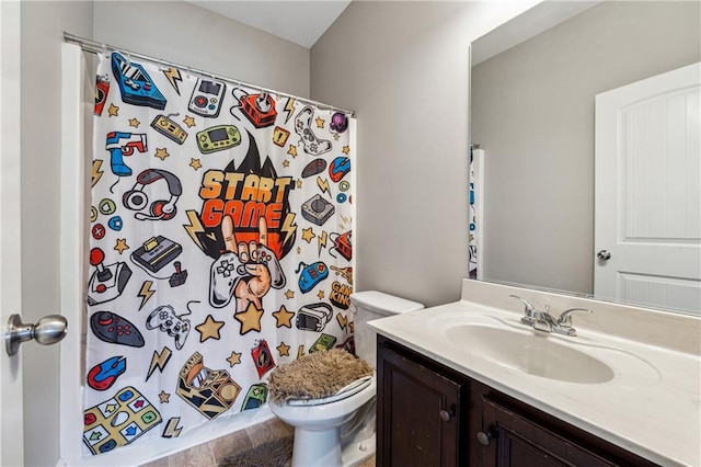 4850 Wilshire Xing, Cumming, GA 30040 - full bathroom with toilet, vanity, and curtained shower
