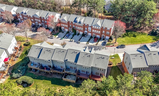 drone / aerial view with a residential view