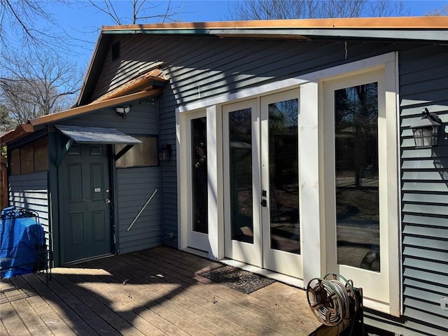 exterior space featuring a deck