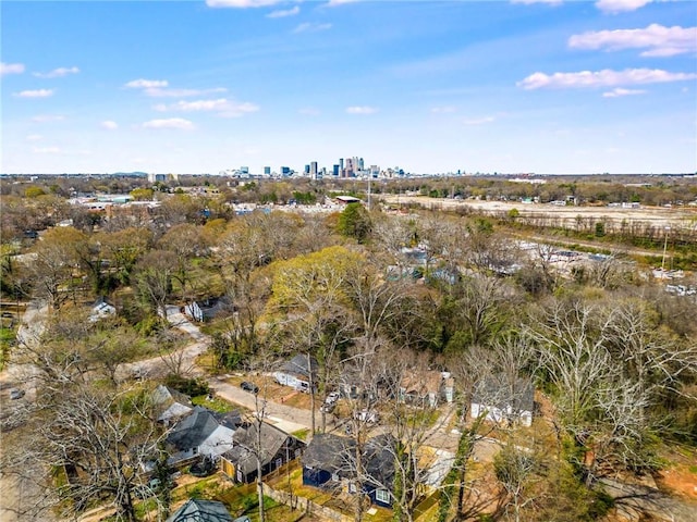 drone / aerial view featuring a view of city