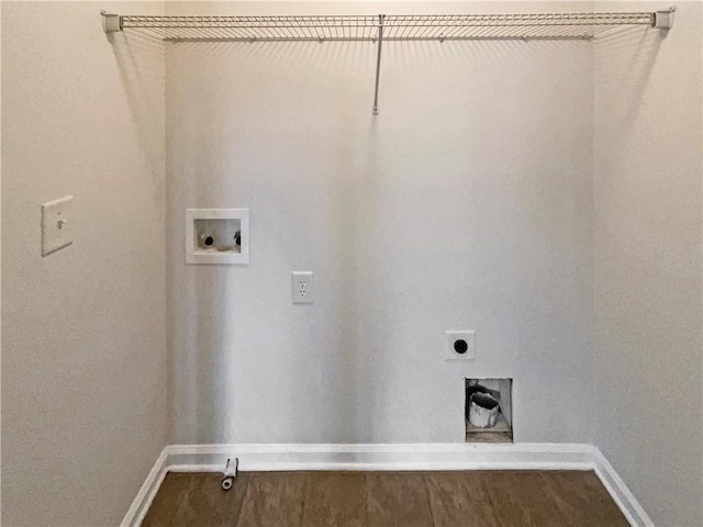 532 Terrapin Ln, Winder, GA 30680 - laundry room with hookup for a washing machine, laundry area, baseboards, and electric dryer hookup