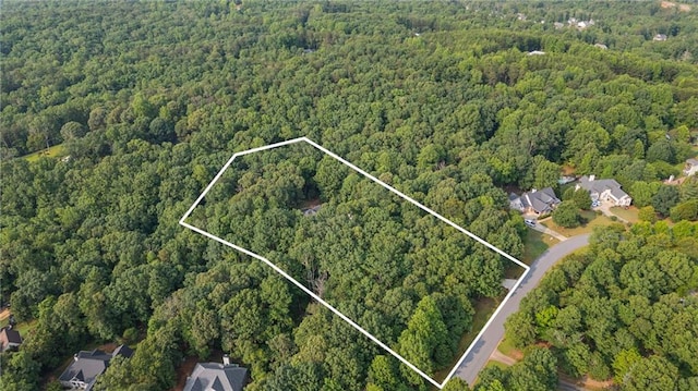 168 Eagle Pointe Dr, Dahlonega, GA 30533 - aerial view of property's location with a heavily wooded area and property boundaries highlighted