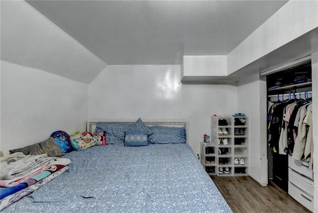 bedroom featuring hardwood / wood-style flooring