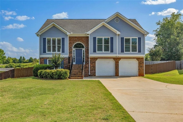 630 River Mill Rd, Bethlehem, GA 30620 - split foyer home with brick siding, a garage, and concrete driveway