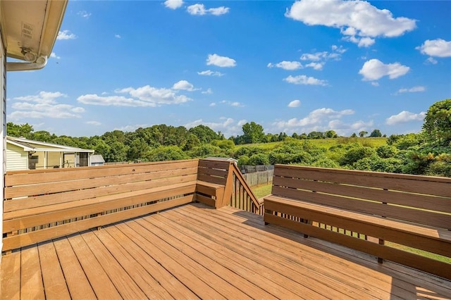 630 River Mill Rd, Bethlehem, GA 30620 - wooden terrace with a forest view