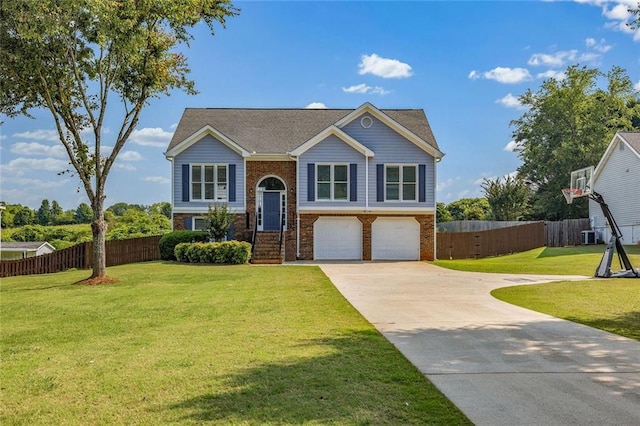 630 River Mill Rd, Bethlehem, GA 30620 - split foyer home with brick siding, an attached garage, and concrete driveway