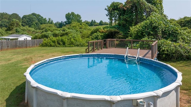 630 River Mill Rd, Bethlehem, GA 30620 - outdoor pool featuring a wooden deck