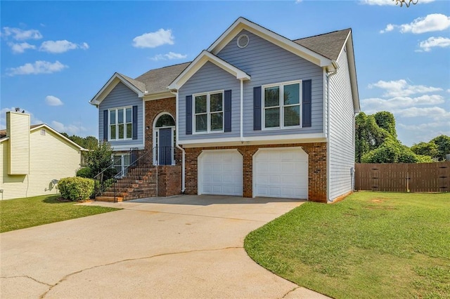 630 River Mill Rd, Bethlehem, GA 30620 - split foyer home featuring brick siding, a garage, and concrete driveway