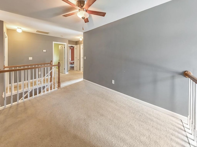 388 Oakhaven Way, Villa Rica, GA 30180 - unfurnished room featuring baseboards, carpet floors, ceiling fan, and visible vents