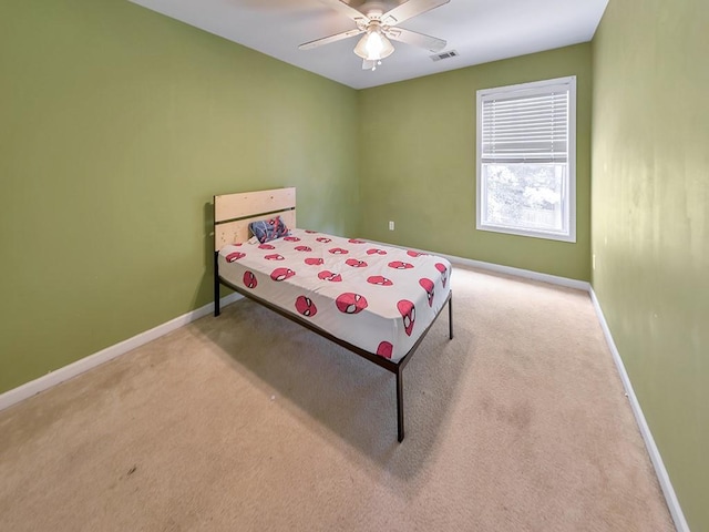 388 Oakhaven Way, Villa Rica, GA 30180 - bedroom featuring baseboards, visible vents, carpet, and a ceiling fan