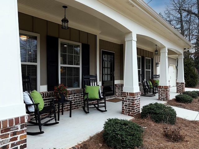 view of patio with a porch