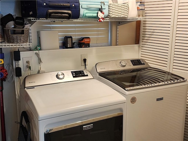 laundry room with laundry area and washer and dryer