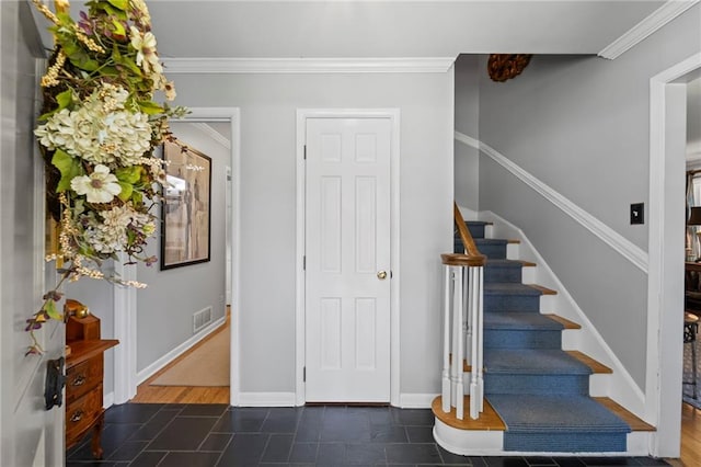 3287 Alton Rd, Atlanta, GA 30341 - staircase with crown molding and baseboards