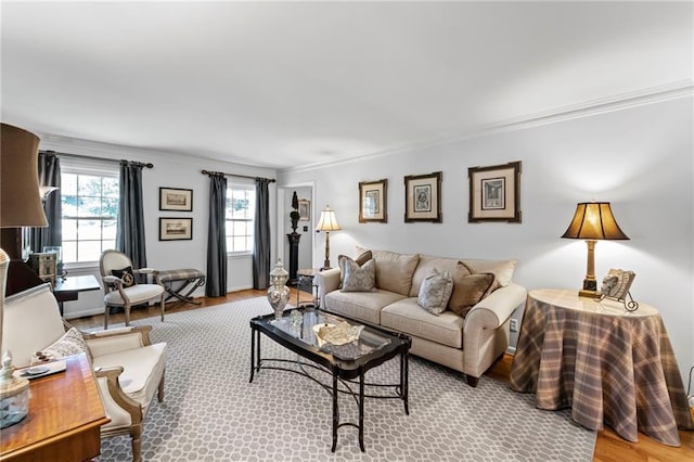 3287 Alton Rd, Atlanta, GA 30341 - living area featuring ornamental molding and wood finished floors