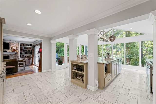 3287 Alton Rd, Atlanta, GA 30341 - view of patio / terrace featuring an outdoor kitchen