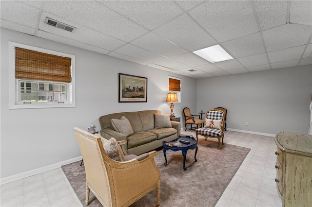 3287 Alton Rd, Atlanta, GA 30341 - living room with a paneled ceiling and baseboards