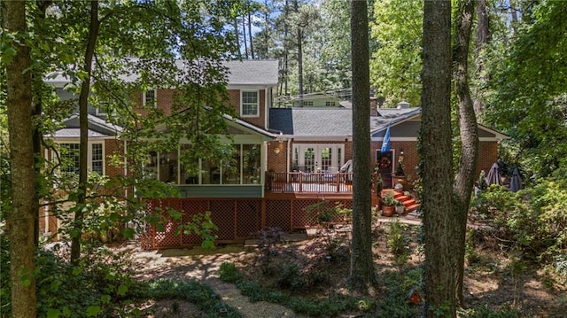 3287 Alton Rd, Atlanta, GA 30341 - back of property featuring brick siding and a wooden deck