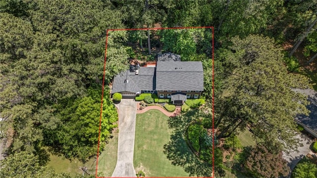 3287 Alton Rd, Atlanta, GA 30341 - aerial view of property and surrounding area featuring property boundaries highlighted