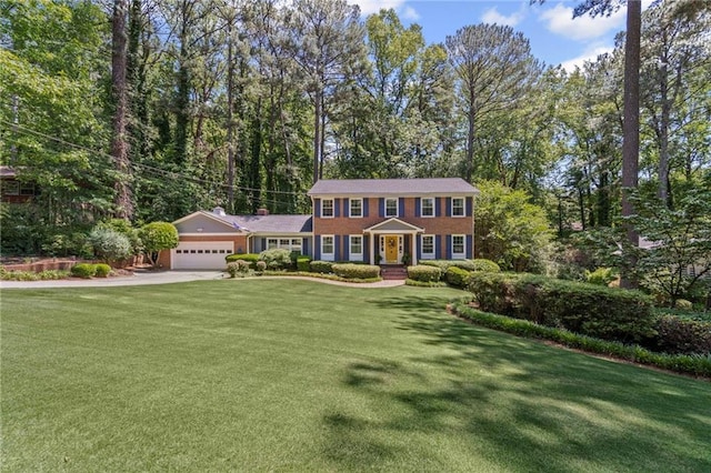 3287 Alton Rd, Atlanta, GA 30341 - colonial inspired home featuring a garage, a front lawn, and driveway