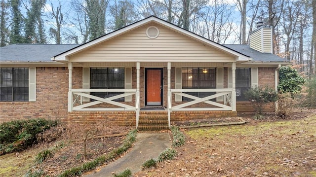 view of front of house featuring a porch