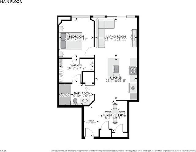 855 Peachtree St NE Unit 1108, Atlanta, GA 30308 - view of room layout