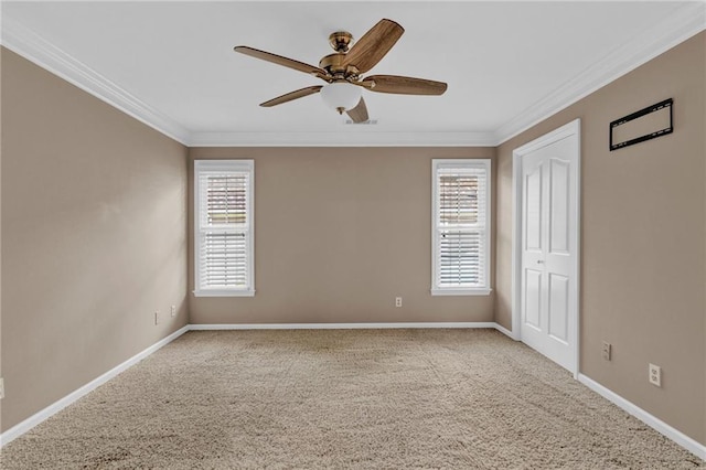1313 Fallsbrook Ter NW, Acworth, GA 30101 - carpeted spare room with plenty of natural light, crown molding, and ceiling fan