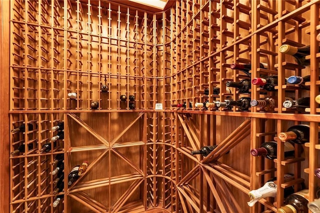 view of wine cellar