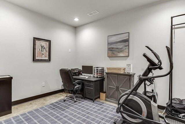 6014 Warpath Rd, Flowery Branch, GA 30542 - office area featuring baseboards and recessed lighting