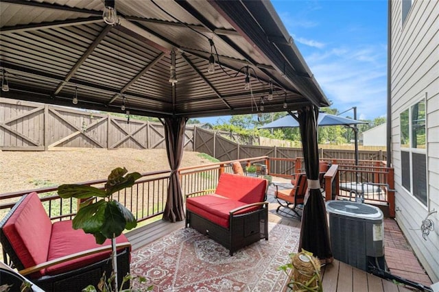 2700 Norwich Trce, Snellville, GA 30078 - wooden terrace featuring a fenced backyard and an outdoor hangout area