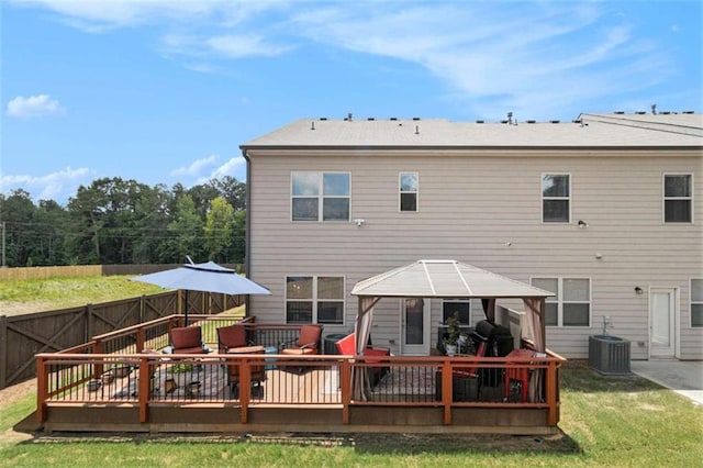 2700 Norwich Trce, Snellville, GA 30078 - back of house featuring a gazebo, a deck, and a fenced backyard
