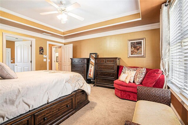 725 Windsor Place Cir SW, Grayson, GA 30017 - bedroom featuring carpet floors, ornamental molding, and ceiling fan