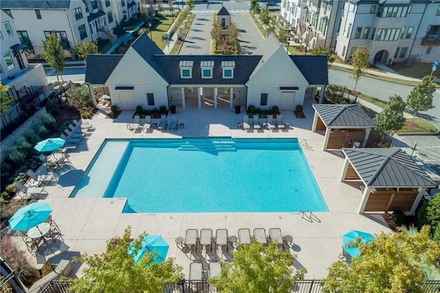 view of pool with a patio