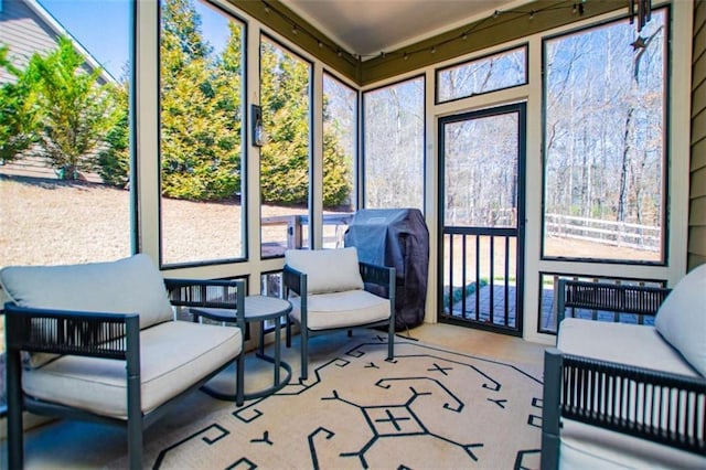 view of sunroom / solarium