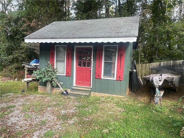 view of outbuilding