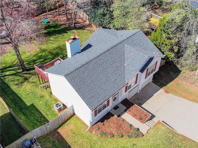 birds eye view of property