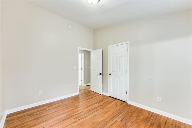 empty room featuring light hardwood / wood-style floors