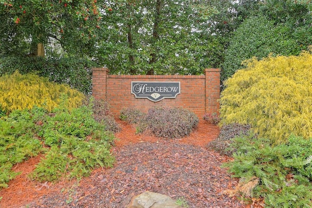 view of community sign