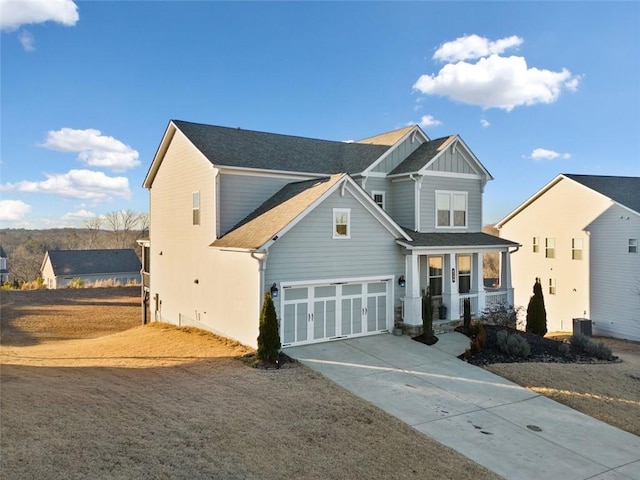 view of front facade with a garage