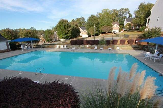 view of yard featuring a patio area and a fenced backyard