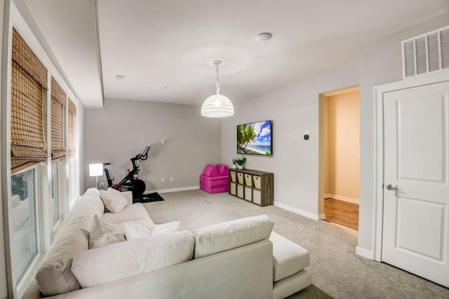 view of carpeted living room