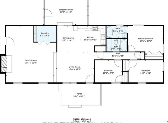 46 Forkwood Cir, Hiram, GA 30141 - floor plan