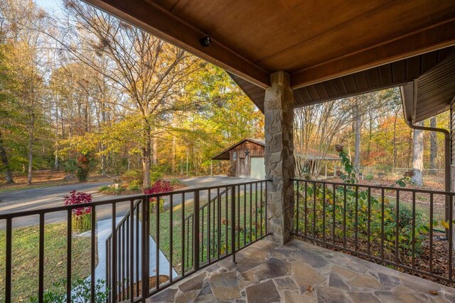 balcony with a porch