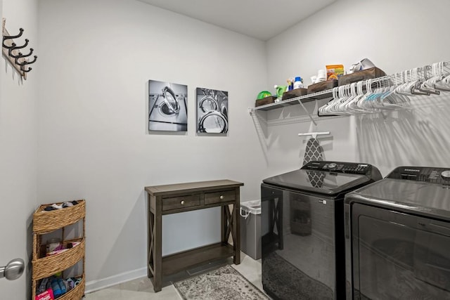 washroom featuring separate washer and dryer