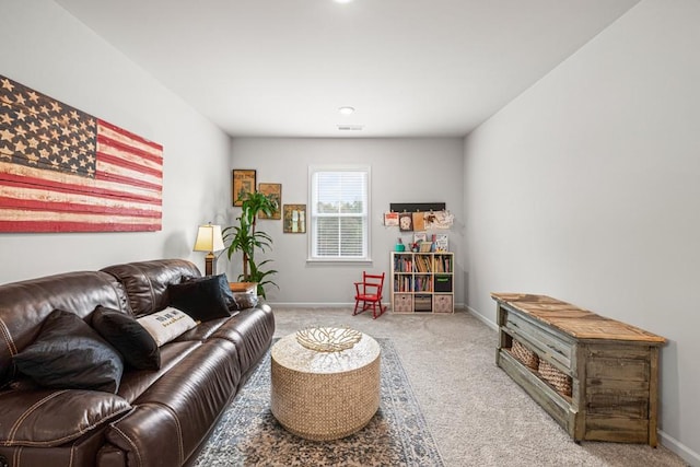 view of carpeted living room