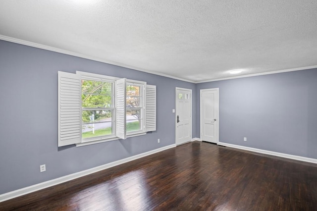 881 Mclinden Ave SE, Smyrna, GA 30080 - unfurnished room featuring wood finished floors, a textured ceiling, and ornamental molding