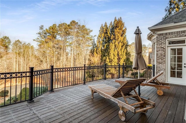 view of wooden deck