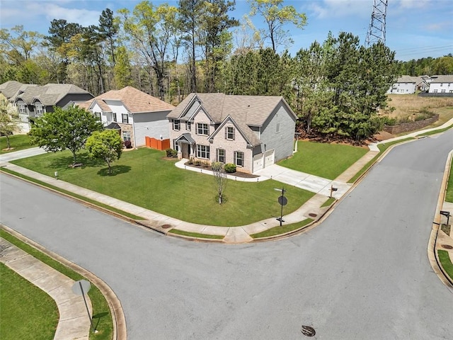 drone / aerial view featuring a residential view