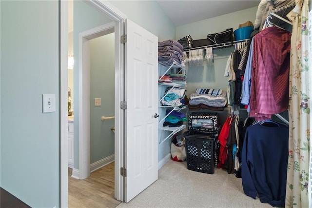 view of walk in closet